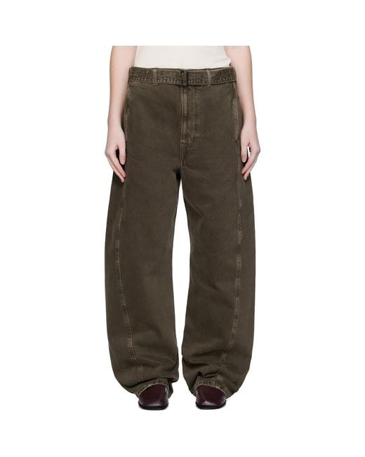 Lemaire Multicolor Twisted Belted Jeans
