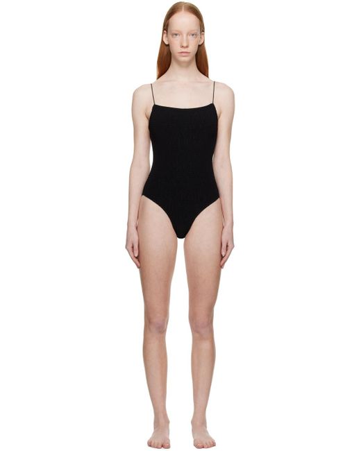 Totême  Toteme Black Smocked One-piece Swimsuit