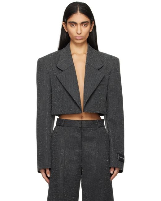 Alexander Wang Black Cropped Blazer