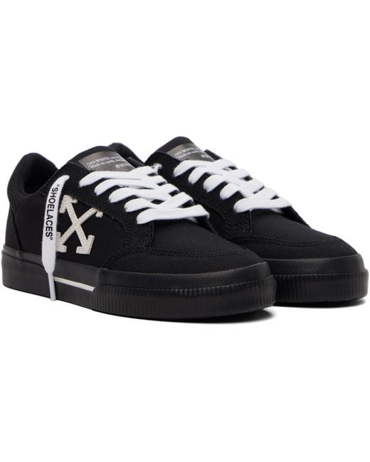 Off-White c/o Virgil Abloh Black Off- Low Vulcanized Sneakers