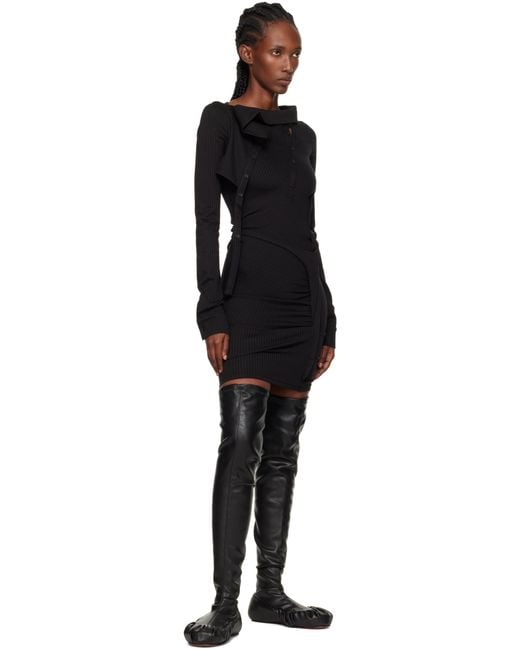 Yume Yume Black Overknee Ballerina Tall Boots