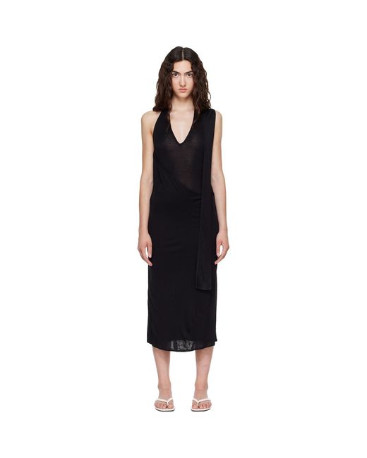 Belle Anna Black Duo Midi Dress