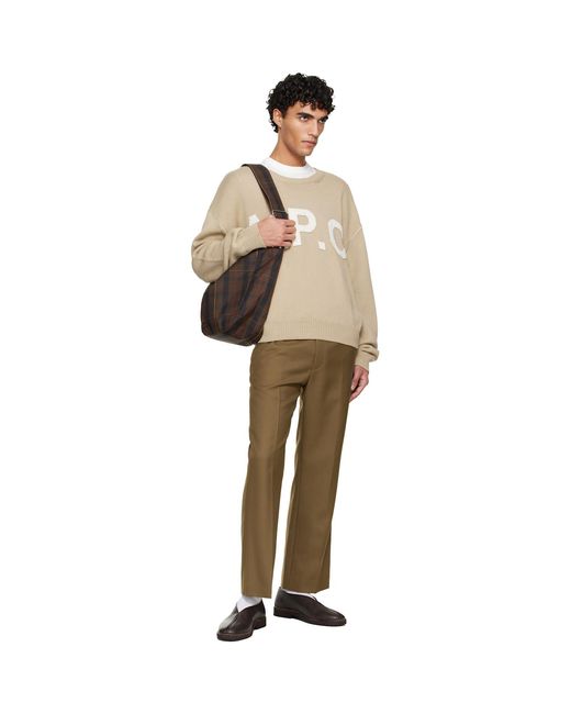 A.P.C. Natural Logo Sweater for men