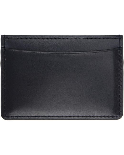 A.P.C. Black André Card Holder for men