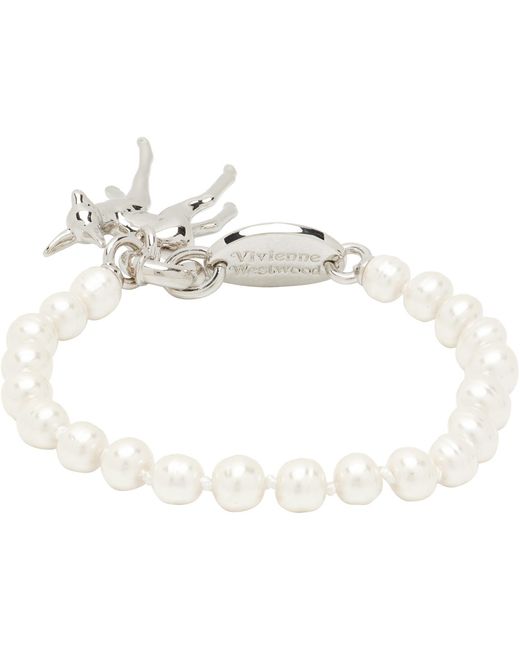 Vivienne Westwood Black Monette Faux-Pearl Bracelet