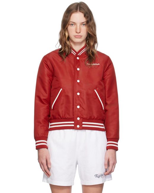 Sporty & Rich レッド Wellness Club ボンバージャケット レッド | Lyst