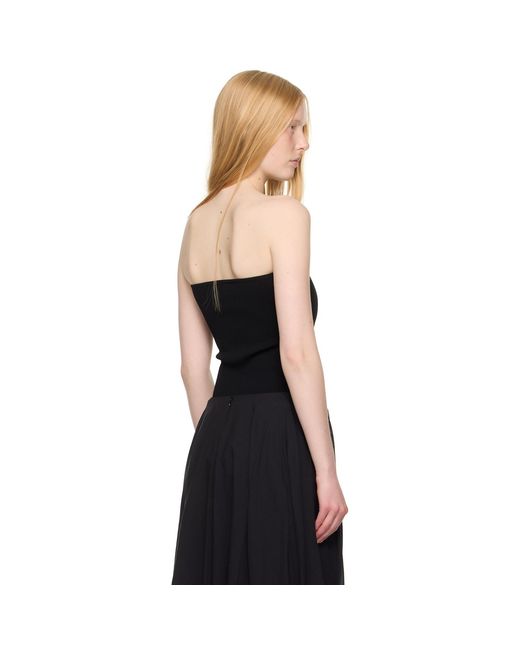 Totême  Black Compact Knit Tube Top