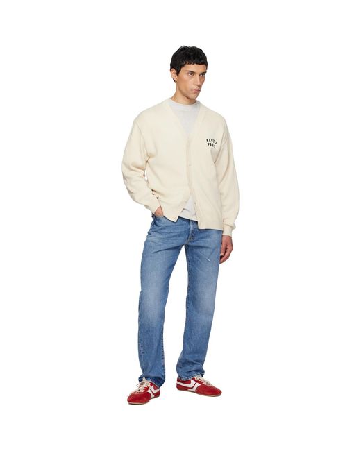 KENZO Natural Off- Paris Boke Heart' Cardigan for men