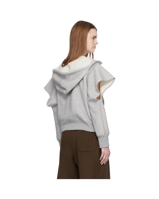 Sacai Gray Sponge Sweat Hoodie