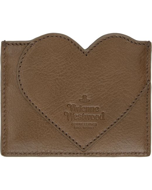 Vivienne Westwood Brown Heart Card Holder