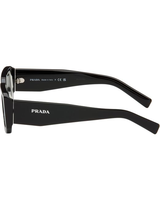 Prada Black Square Acetate Chunky Sunglasses for men