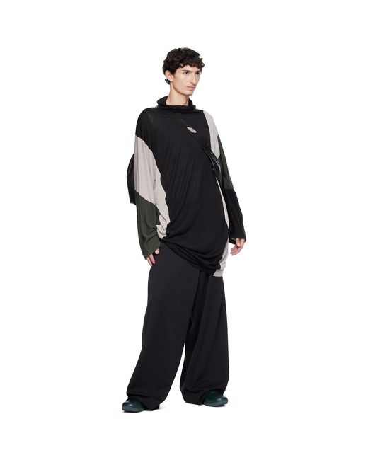 Kiko Kostadinov Black Veleka Wide Trousers for men