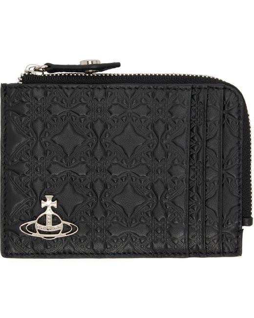 Vivienne Westwood Black Zip Card Holder for men
