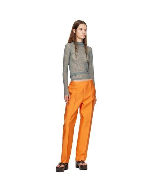 Dries Van Noten Orange Prati Trousers