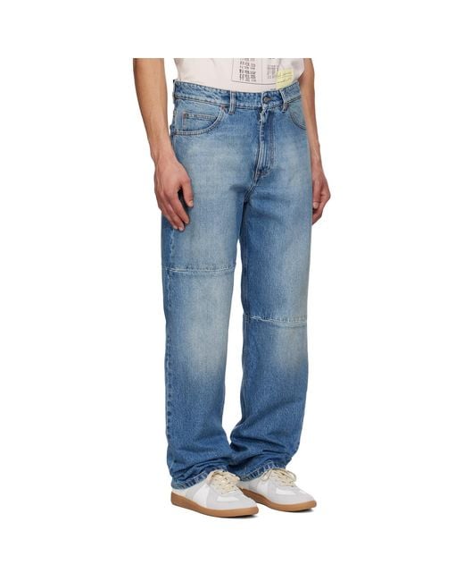 MM6 by Maison Margiela Blue Straight-Leg Jeans for men
