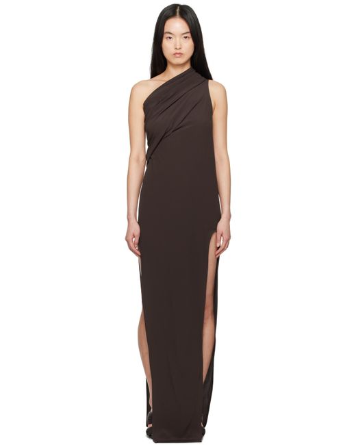 Rick Owens Black Hollywood Athena Arrowhead Maxi Dress