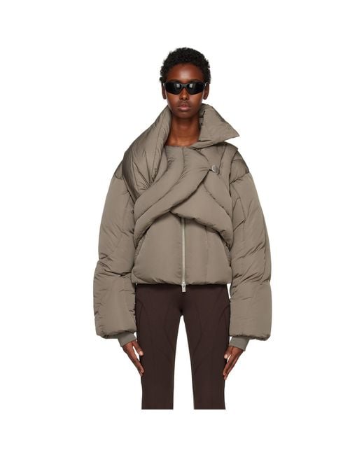 HELIOT EMIL Natural Taupe Connective Down Jacket