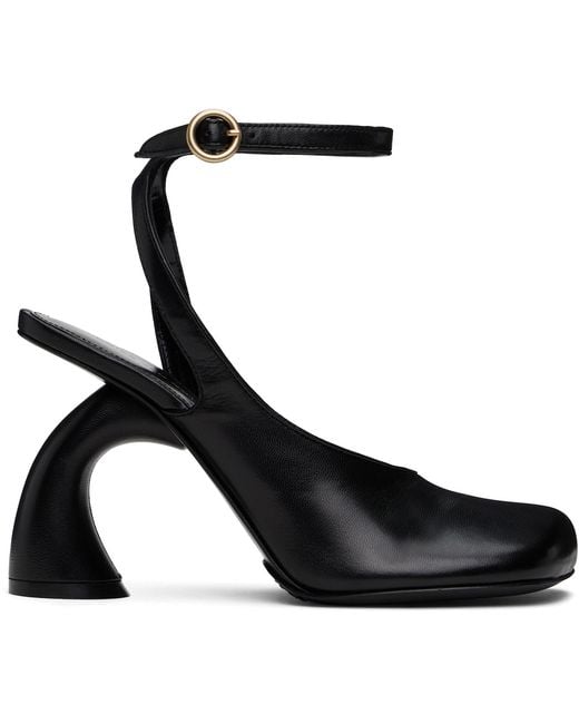 Dries Van Noten Black Asymmetric Heels