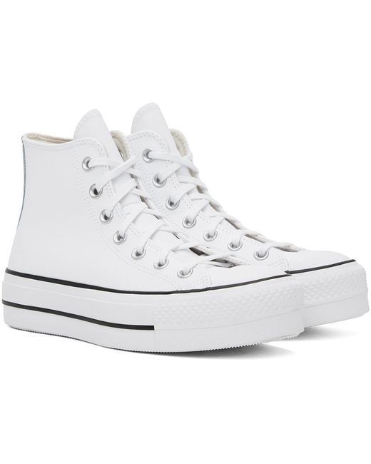 Converse Black Chuck Taylor All Star Lift Leather High Sneakers