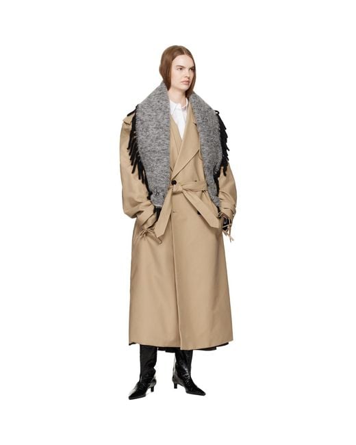 Burberry Metallic Alpaca Wool Blend Happy Scarf