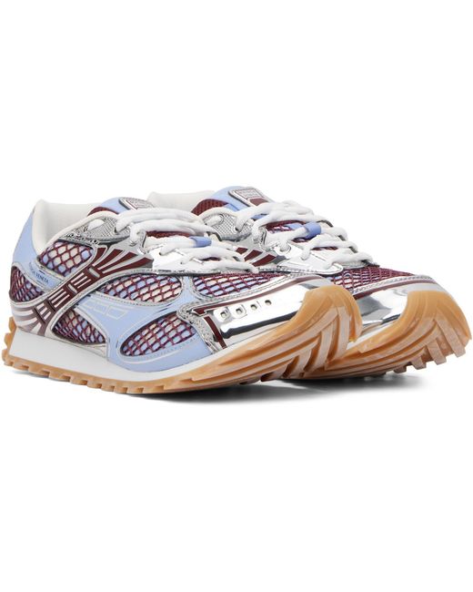 Bottega Veneta Blue Burgundy Orbit Sneakers for men