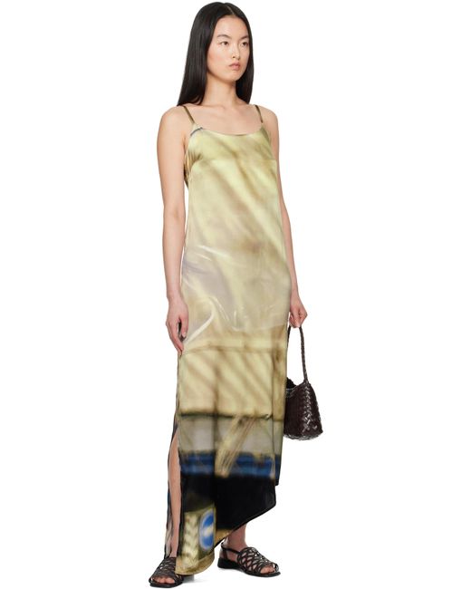 Robe Longue Multicolore En Soie À Image De Bâche Drapée Serapis en coloris Black