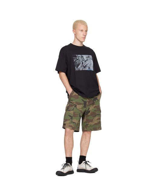 Arc'teryx Black Kragg Cotton Lithographica S/S T-Shirt for men
