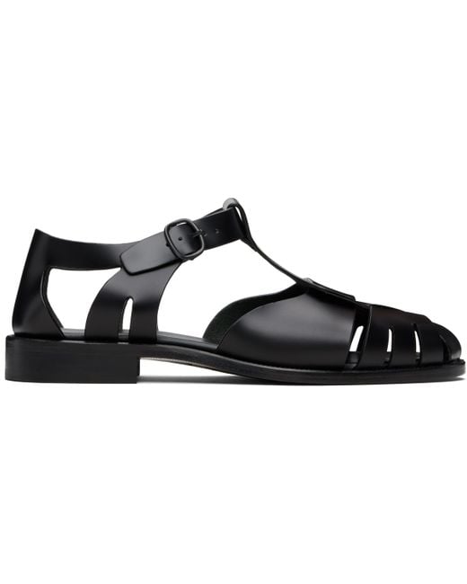 Hereu Black Pesca Sandals for men