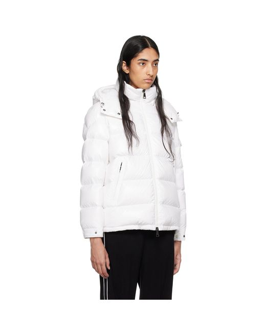 Moncler White Maire Short Down Jacket