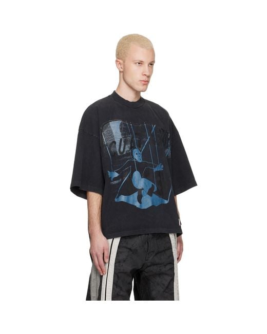 RIVINGTON roi Rebis Black Left Out Vintage T-Shirt for men