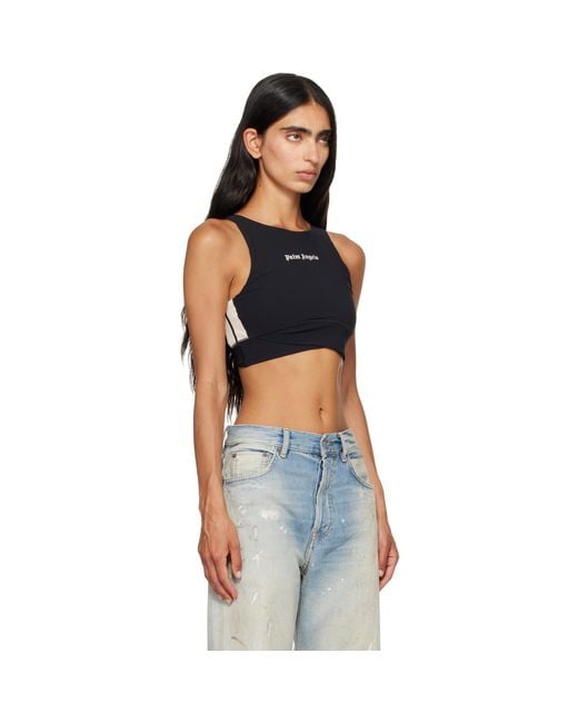 Palm Angels Blue Classic Logo Active Track Top