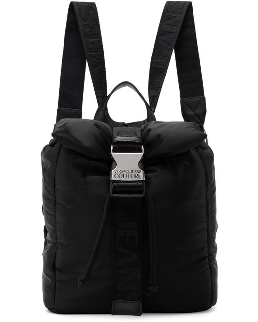 Versace Jeans Black Safety Buckle Backpack
