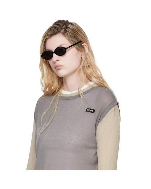 Miu Miu Gray Miu Regard Sunglasses