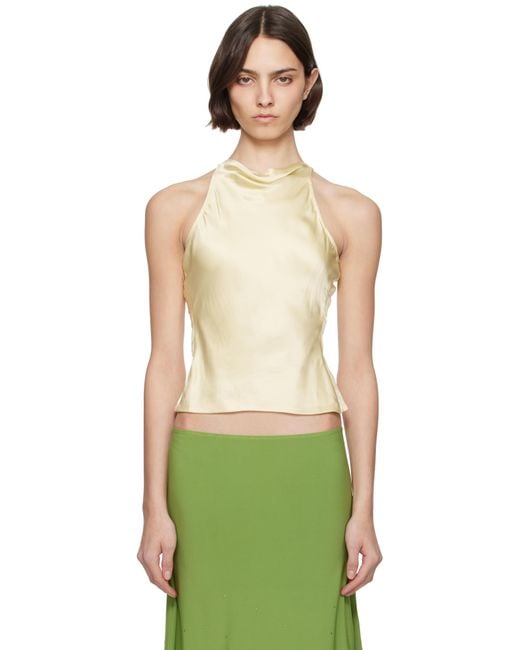 GUIZIO Green Regine Cowl Neck Top