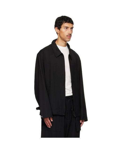 Y-3 Black Wool Tailored Blouson Jacket for men