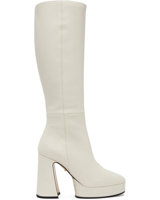 Gucci Multicolor Madame Leather Knee-high Platform Boots
