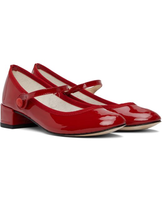 Chaussures Charles Ix À Talon Rose Rouges Repetto en coloris Red