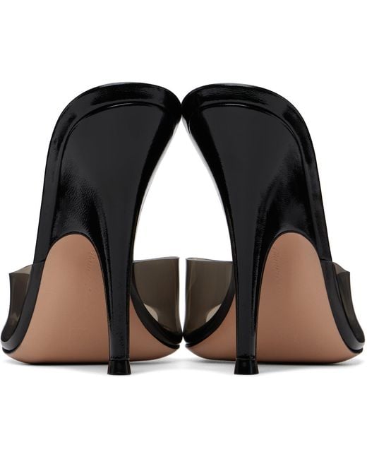 Gianvito Rossi Black Sofia Mule Heeled Sandals