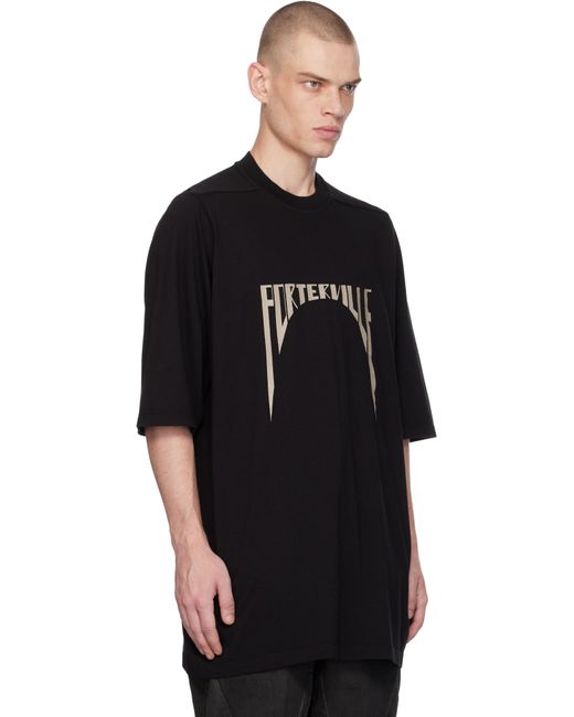 Rick Owens Black Porterville Jumbo Ss T-shirt for men