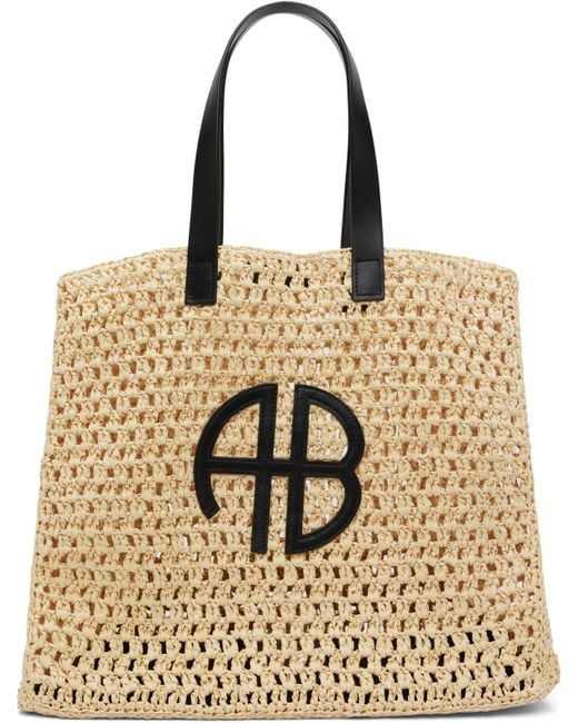 Anine Bing Natural Large Rio Tote