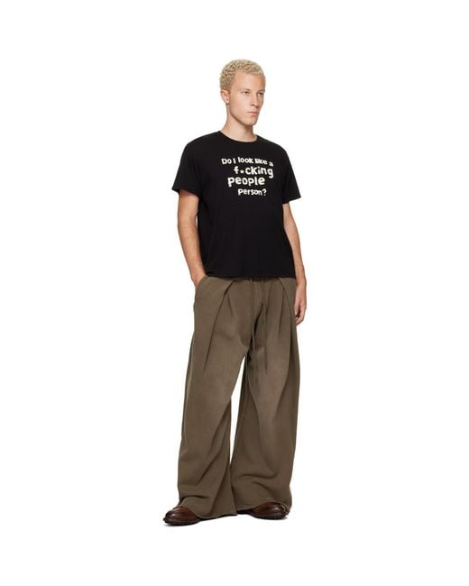 R13 Black Print 'People Person' Boy T-Shirt for men