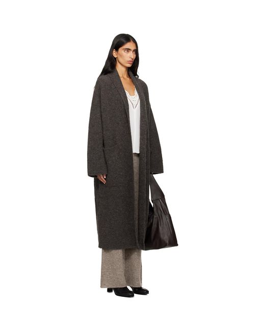 Lauren Manoogian Black Double Face Long Coat