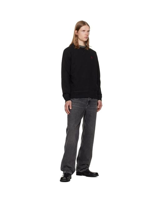 Polo Ralph Lauren Black 'The Rl Fleece' Sweatshirt for men
