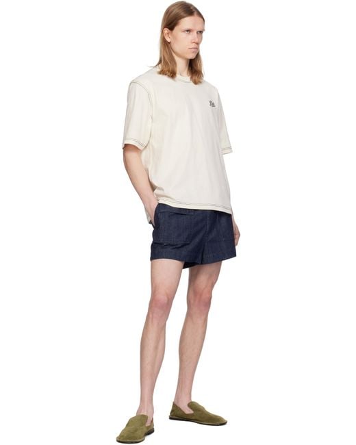 メンズ AMI ベージュ 'Ami' Signature コットン Tシャツ White