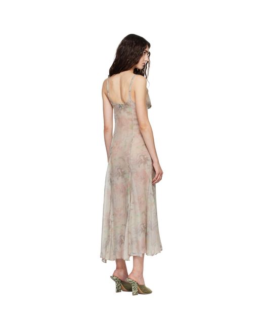 Collina Strada Natural Pamela Slip Midi Dress