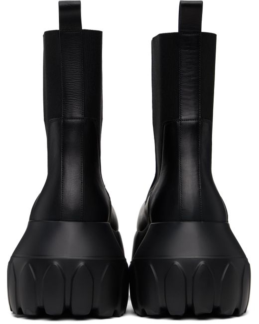 メンズ Rick Owens ブラック Hollywood Beatle Mega Tractor チェルシーブーツ Black