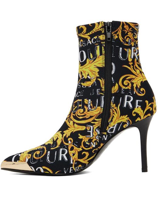 Versace Black & Yellow Scarlett Boots