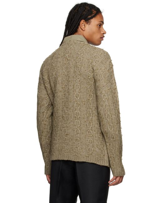 Our Legacy Multicolor Beige Brushed Sweater for men