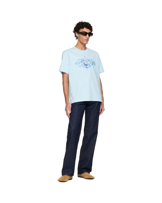 Casablanca White Drip Logo Short Sleeve T‑Shirt for men