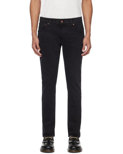 Nudie Jeans Blue Black Tight Terry Jeans for men